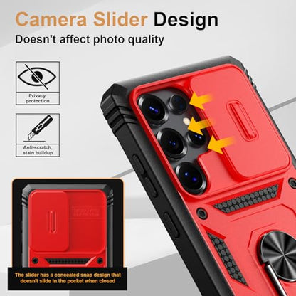 PASNEW Case for Samsung Galaxy S21 Ultra,6.8",Red - color: Red, size: Galaxy S21 Ultra (6.8 inch)