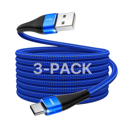 USB A to USB C Cable 6FT USB to USB C Cable for iPhone 17, Sam-sung, 3Pack - color: Blue, size: 6FT 3-Pack, style: 30W USB A to USB C