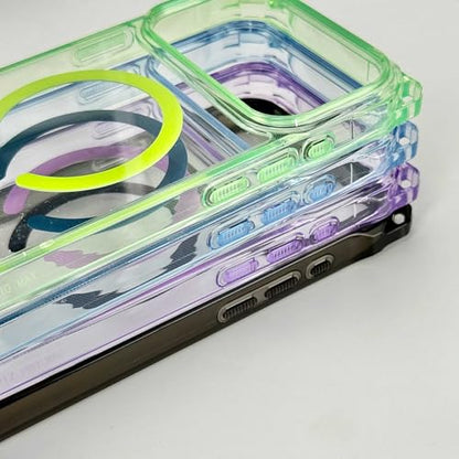 Magnetic for iPhone 17 Pro Max Crossbody Phone Case,Sage,Clear Magnetic Soft Frame PC Back Shockproof Protective Phone Cover with Adjustable Detachable Lanyard,Compatible with MagSafe - color: Sage, size: iPhone 17 Pro Max