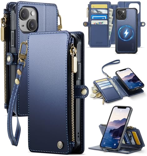 for iPhone 14 Plus - Phone Case Wallet Magnetic Detach, Navy Blue - color: Navy Blue, size: iPhone 14 Plus