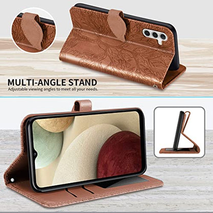 Wallet Case for Samsung Galaxy S26 2026 with Card Holder,Brown | Credit Slots, Wrist Strap, Folio Kickstand ,Shockproof TPU Shell,Magnetic Closure PU Leather Protective Phone Cover - color: Brown, size: samsung galaxy s26