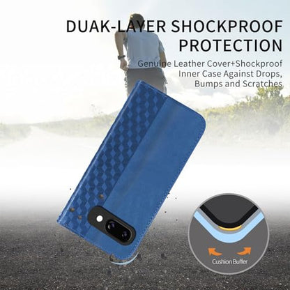 Wallet Case for Google Pixel 9A 2025 6.3 Inch - PU Leather Flip Cover with Card Holder Slots, Strong Magnetic Folio Kickstand Phone Case, Blue - color: Blue, size: google pixel 9a 6.3"