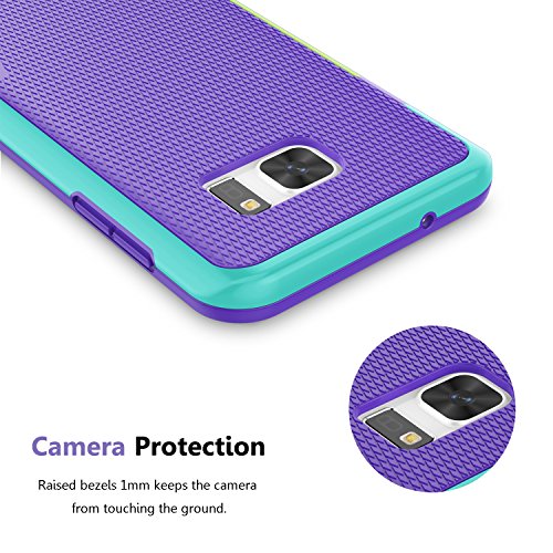 Jeylly Galaxy S7 Case, [3 Color] Slim Hybrid Impact Rugged Soft TPU & Hard PC Bumper Shockproof Protective Anti-Slip Case Cover Shell for Samsung Galaxy S7 S VII G930 GS7 - Purple | [3 Color] Slim Hybrid Impact Rugged Soft TPU&Hard PC Bumper Shockproof Pr