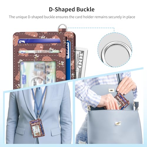 Mayski Slim Wallet, Credit Card Holder for Women, Minimalist Front Pocket RFID Blocking Card Cases, Small Wallet Women Men(Cute Bear) - color: Z-Cute Bear