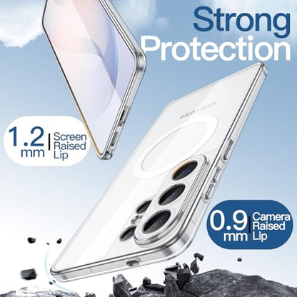 JETech Magnetic Case for Galaxy S26 Ultra, Compatible with MagSafe, Clear | Full Camera Lens Protection, Shockproof Protective Phone Cover, Scratch Resistant Clear Back - color: Clear, size: Galaxy S26 Ultra
