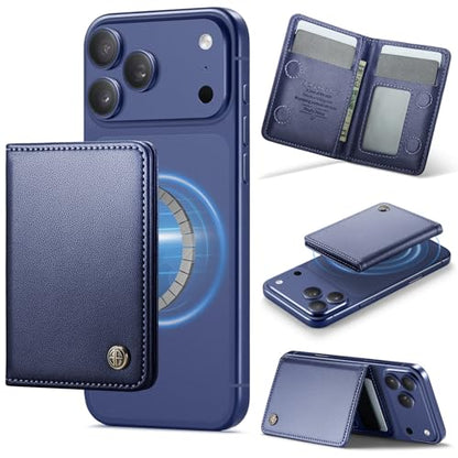 Defencase for Magsafe Wallet Magnetic Card Holder RFID Blocking, Navy Blue - color: Fashion Navy Blue