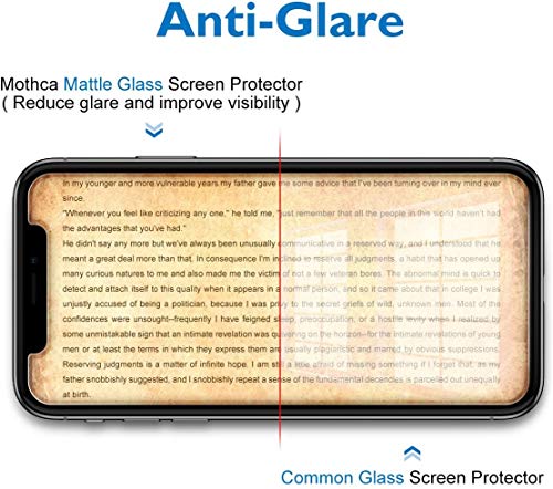 Mothca 2 Pack Matte Glass Screen Protector Compatible with iPhone Xs/iPhone X/iPhone 11 Pro, Anti-Glare & Anti-Fingerprint Tempered Glass Film - size: iPhone X/XS/11 Pro-5.8 Inch