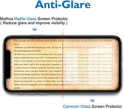 Mothca 2 Pack Matte Glass Screen Protector Compatible with iPhone Xs/iPhone X/iPhone 11 Pro, Anti-Glare & Anti-Fingerprint Tempered Glass Film - size: iPhone X/XS/11 Pro-5.8 Inch