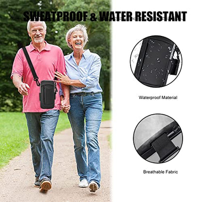Phone Holder for Running Armband Cell Phone Purse Crossbody for Women Men Kids,iPhone 17 16 16e 15 14 13 12 11 Pro Max Xs Xr X Plus Air SE Mini Galaxy Ultra Edge S26 S25 S24 Note Bag Arm Band - color: 01-Black with Crossbody Strap&Hook