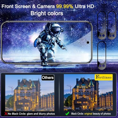 Ferilinso Screen Protector for Google Pixel 9 Pro, Tempered Glass Back - size: Google Pixel 9 Pro