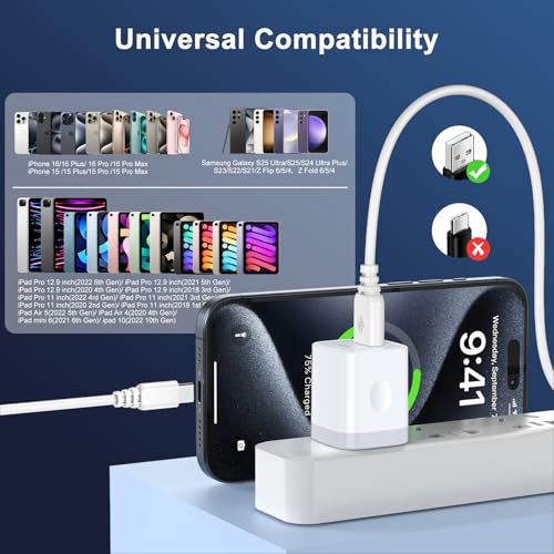 5V 1A Power Adapter Fast Charging Block for Samsung Galaxy A17/A16/A15/A14/S25 Ultra/S25/S24/S23/Z Flip 7 Z Fold 7,Single Port USB C Wall Charger Cube Box Power Adapter Android Phone Wall Plug Outlet - color: White