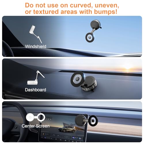 Magnetic Phone Holder for Car, 360° Adjustable Vacuum Car Phone Holder - size: Clamp Suction Phone Holder