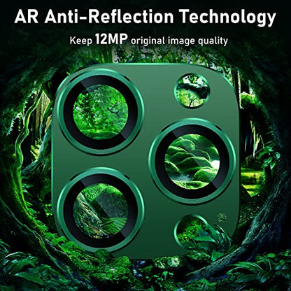 UniqueMe for iPhone 13 Pro/13 Pro Max Camera Lens Protector-Alpine Green - color: Alpine Green