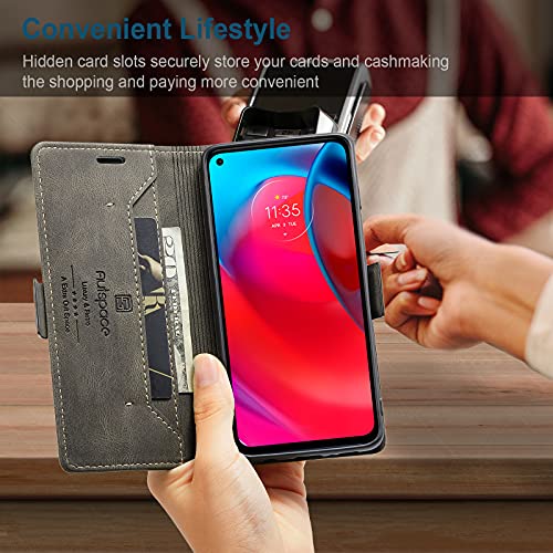 HAII Case for Moto G Stylus 5G 2021,PU Leather Folio Flip Wallet Case with Card Holster Stand Kickstand Magnetic Closure Shockproof Phone Cover for Motorola Moto G Stylus 5G 2021 (Coffee) - color: Coffee