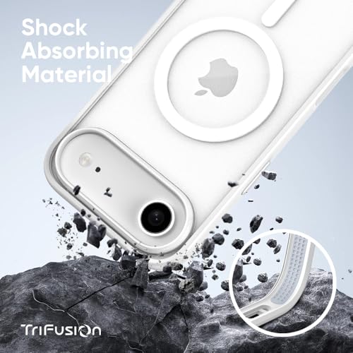 FLOLAB Surtect Tri-Fusion Magnetic for iPhone 17 Air Case Protective Slim Design Magsafe Compatible Military Grade - White Clear - color: White Clear, size: iPhone 17 Air