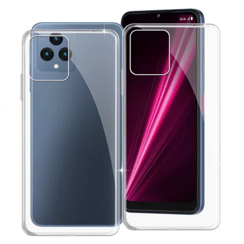 Phone Case for T-Mobile T Phone 5G (6.52"), Ultra Slim Shockproof Silicone Protection Case for T-Mobile T Phone 5G, Clear Anti-Yellowing Anti-Scratch Soft TPU Bumper Back Cover - [2 Pieces]