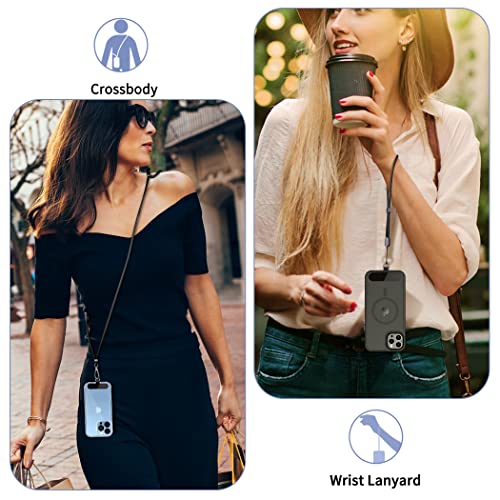 CACOE Cell Phone Lanyard, Black, 2 Pcs - color: Black, size: 30"（Neck Strap×1）+8"（Wrist Strap×1）
