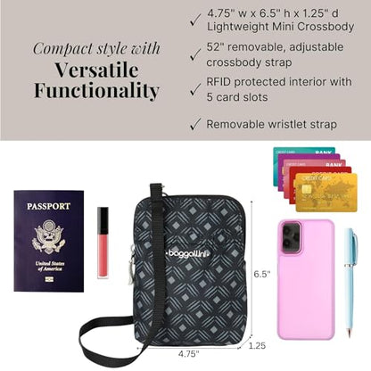 Baggallini RFID Bryant Pouch - color: Black Diamond Print
