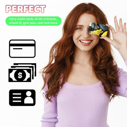 Phone Credit Card Holder Stick on, Cell Phone Pocket Self Adhesive Stretchy Stick on Wallet ID Credit Card Case Pouch Sleeve with Flap for All Smartphones, Gray-Yellow Dragon - color: Gray-Yellow Dragon