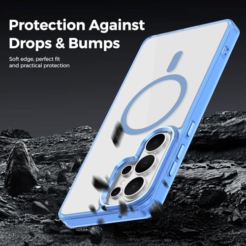 Lunivop for Samsung Galaxy s26 Ultra Case Hard [Compatible with Magsafe Wireless Charging] Yellowing Resistant Magnetic Cover Clear para S 26 Ultra 6.9 '' 5G 2026 Rugged Best Phone Cases Light Blue - color: Light Blue, size: Compatible with Samsung Galaxy