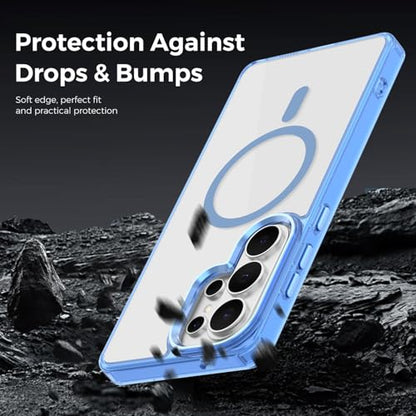 Lunivop for Samsung Galaxy s26 Ultra Case Hard [Compatible with Magsafe Wireless Charging] Yellowing Resistant Magnetic Cover Clear para S 26 Ultra 6.9 '' 5G 2026 Rugged Best Phone Cases Light Blue - color: Light Blue, size: Compatible with Samsung Galaxy