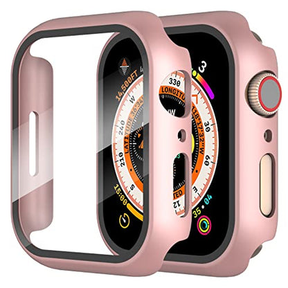 Diruite for Apple Watch Series 9/8/7/6/5/4 SE 41mm Case-Rose Gold*2 - color: Rose Gold, size: 41 mm - Series 9/8/7/6/5/4/SE/SE 2