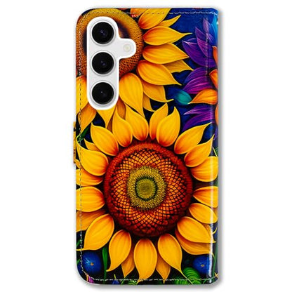 Bcov Case for Galaxy S26,Beautiful Sunflowers Leather Flip Phone Case Wallet Cover with Card Slot Holder Kickstand Case for Samsung Galaxy S26 - color: Beautiful Sunflowers