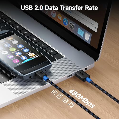 Cable Matters Braided USB C to Micro USB Cable, 1ft, Black - size: 1 Foot