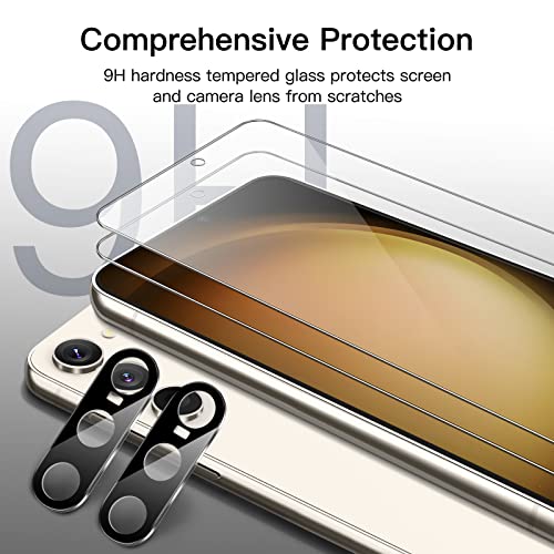 JETech Screen Protector for Galaxy S23, with Camera Lens Protector, 2+2Pack - size: Galaxy S23