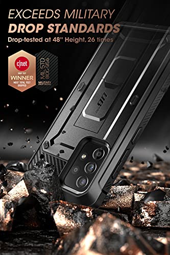 SUPCASE for Samsung Galaxy A53 5G Case with Screen Protector, Black | Detachable Belt Clip, Built-in Kickstand, Heavy Duty Shockproof Rugged Design, Military-Grade Protection, Unicorn Beetle Pro - size: Galaxy A53 5G