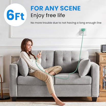 20W iPhone Charger Fast Charging 3-Pack with 6FT USB C to USB Cable, Green - color: Green