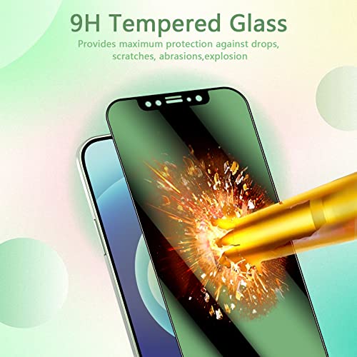 [3 Pack] for iPhone 12/12 Pro Green Privacy Screen Protector - size: iPhone 12/12 Pro