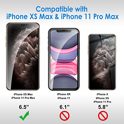 JETech Privacy Screen Protector for iPhone 11 Pro Max/Xs Max, 2-Pack - size: iPhone 11 Pro Max/XS Max