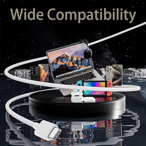 Car CarPlay USB A to USB C Woven Cable for iPhone 17 Air 16 15 Pro Max-3 Ft - color: White, size: 3.3 Feet, style: Braided-Cable