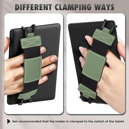 MoKo Soft Hand Strap for 6-8" Kindle eReaders Fire Tablet, Celadon - color: Celadon, style: Soft Pu Strap