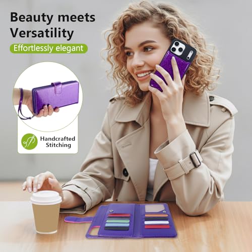 Varikke Wallet Case for iPhone 17 Pro Compatible with Magsafe, Dark Purple - color: (Compatible with MagSafe) Dark Purple, size: iPhone 17 Pro 6.3"