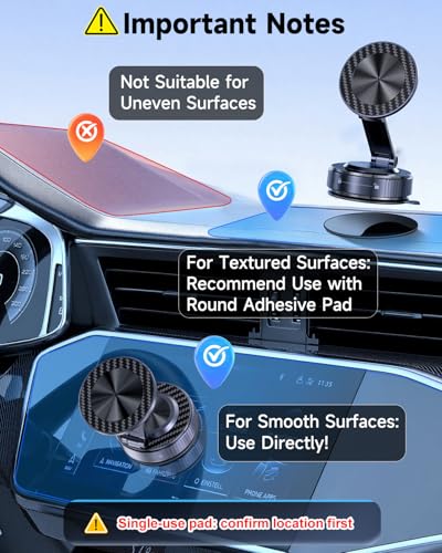 for MagSafe Car Mount, Vacuum Magnetic Car Phone Holder Stand for Your Car - color: Black 3