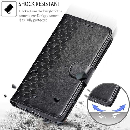 Wallet Case for iPhone 16, Black Cube | Women Flip Folio Cover, Embossed PU Leather, Stand, Credit Card Holders Slots, Wrist Strap - color: 1