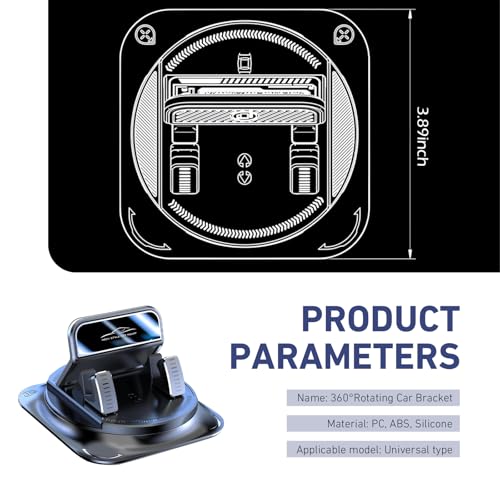 Car Dashboard Phone Holder, Fits Most Phones