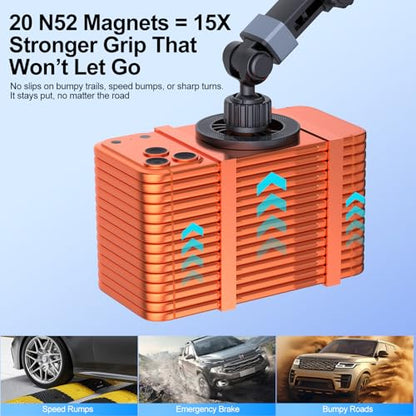 Vitog 2-in-1 Car Mount, Universal 2026 Hands Free Phone Holder for Your Car - color: Black(Magnetic)