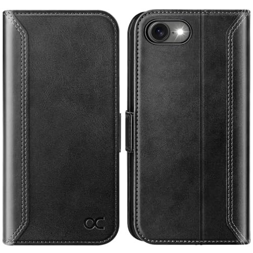 OCASE for iPhone 17e/iPhone 16e Wallet Case, Card Holder, Retro Graphite | RFID Blocking, Kickstand, Magnetic Closure, PU Leather Flip Folio, Shockproof TPU Shell, Protective Phone Cover (6.1") - color: Retro Graphite