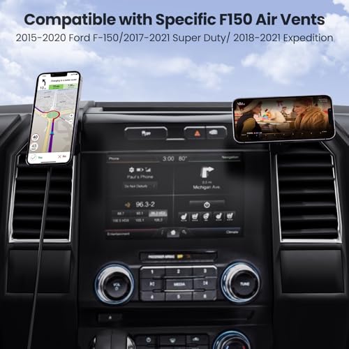 Wireless Charging Vent Magnetic Vent Phone Mount for 2015-2020 Ford F-150 - size: Magnetic Charge