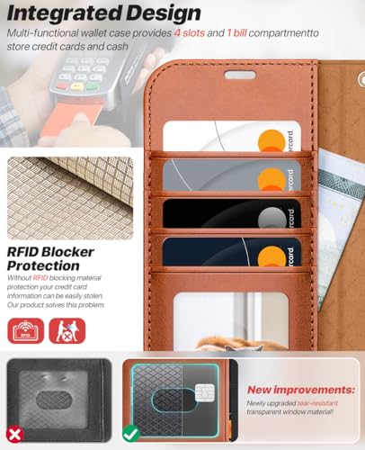 OCASE for iPhone 17 Pro Max Detachable Wallet Case with Card Holder, 2 in 1 PU Leather Flip Folio with RFID Blocking Stand Wrist Strap Shockproof Phone Cover 6.9 Inch 2025, Brown - color: Brown, size: iPhone 17 Pro Max
