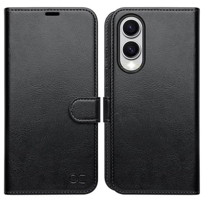 OCASE Compatible with Galaxy S25 Edge Wallet Case, PU Leather Flip Folio Case with Card Holders RFID Blocking Kickstand [Shockproof TPU Inner Shell] Protective Phone Cover 2025, Black - color: Black, size: Samsung Galaxy S25 Edge