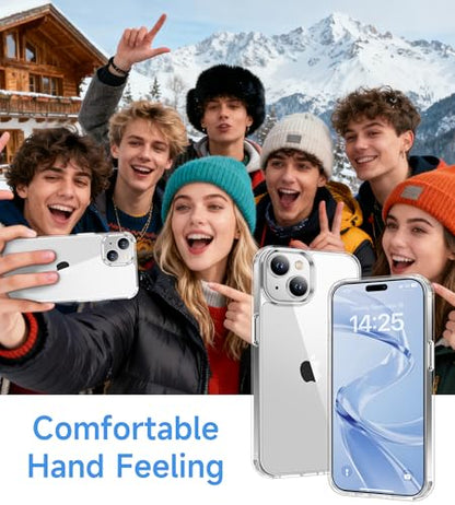 USLAI Case for iPhone 15 Plus, Anti-Yellowing, Crystal Clear Back, Shockproof & Military‑Grade Drop Protection - Transparent - color: Clear, size: iPhone 15 Plus