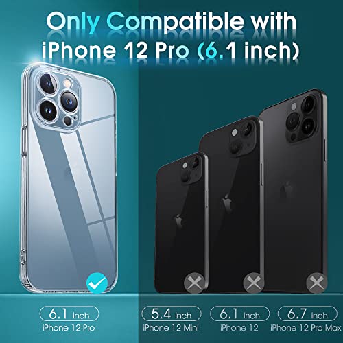 Supdeal Crystal Clear Case for iPhone 12 Pro, [Not Yellowing] [Camera Protection] [Military Grade Drop Tested] Transparent Shockproof Protective Phone Case Soft Silicone Slim Cover, 6.1", Transparent - color: Transparent, size: iPhone 12 Pro
