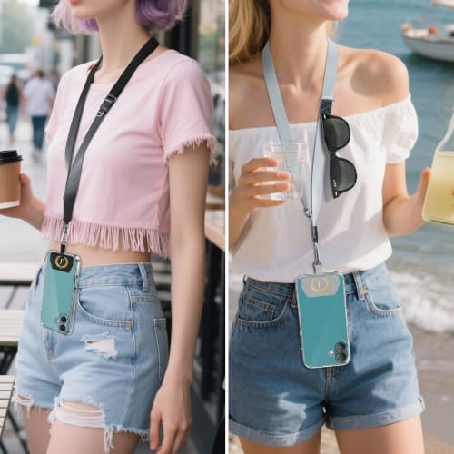 2 Pack Phone Lanyard Adjustable Crossbody Strap Initial F Patch - style: Lanyard letter sign F