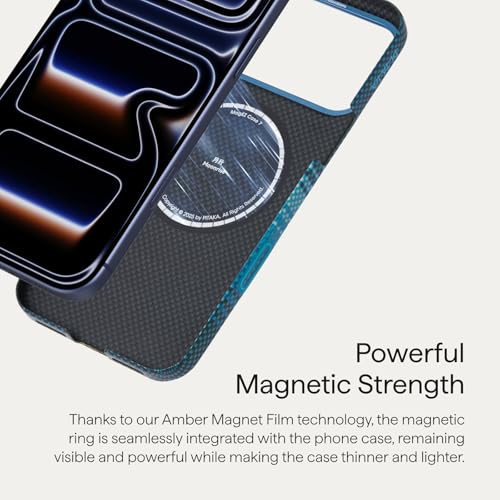 pitaka for iPhone 17 Pro Case 6.3" with Camera Control Button, Compatible with MagSafe, Ultra-Slim Case with Caseless Touch Feeling, 1500D Aramid Fiber Woven, Moonrise - color: Moonrise