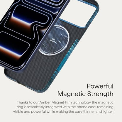 pitaka for iPhone 17 Pro Case 6.3" with Camera Control Button, Compatible with MagSafe, Ultra-Slim Case with Caseless Touch Feeling, 1500D Aramid Fiber Woven, Moonrise - color: Moonrise