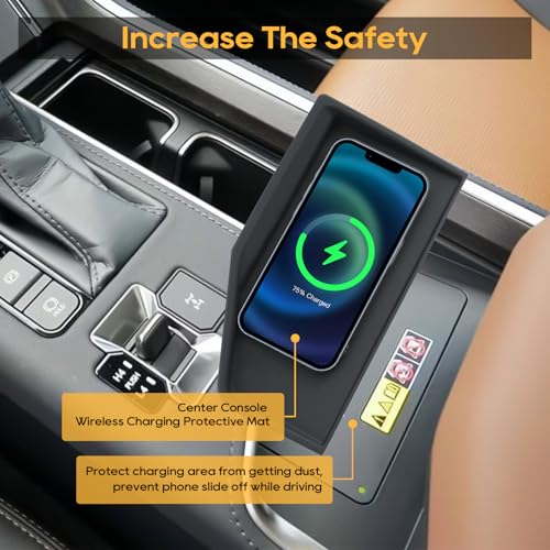 GX 550 Silicone Pad Center Console Wireless Charging Pad Mat for 2024 2025 GX 550 Non-Slip Pad GX550 Liner 2024 2025 GX 550 Accessories GX 550 Center Console Liner[Not for Cool Box Model]